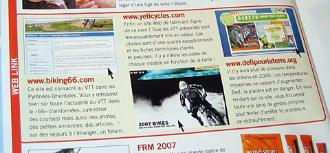 biKING66.com dans le mag Vlo Tout Terrain | biKING66.com dans la presse... - 12/01 - biKING66.com