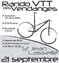 Rando VTT des  Saint Jean Lasseille le 21/09/2008 | Rando VTT des Vendanges le 21-09 - 17/09 - biKING66.com