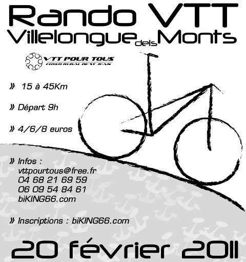 Rando/Raid  Villelongue dels Monts le 20 fvrier | Rando/Raid  Villelongue dels Monts le 20 fvrier - 01/02 - biKING66.com