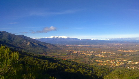 Vue depuis le parcours de la rando de villelongue dels monts... | Bienvenue en 2014... - 31/01 - biKING66.com