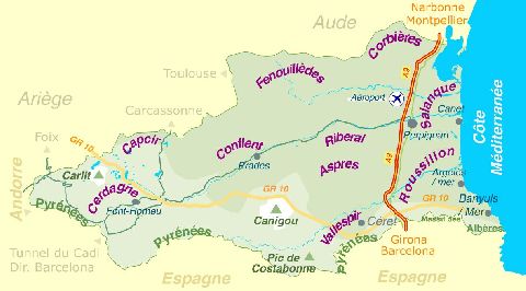 Les regions du 66 (dixit cg66.fr) - Athanaël - biking66.com